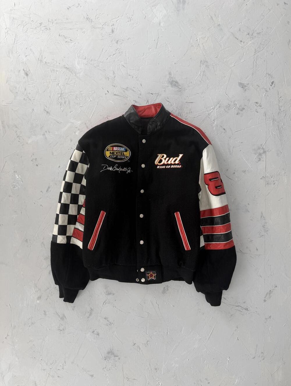 Vintage Nascar Budweiser Dale Earnhardt Jeff Hamiltion Jacket